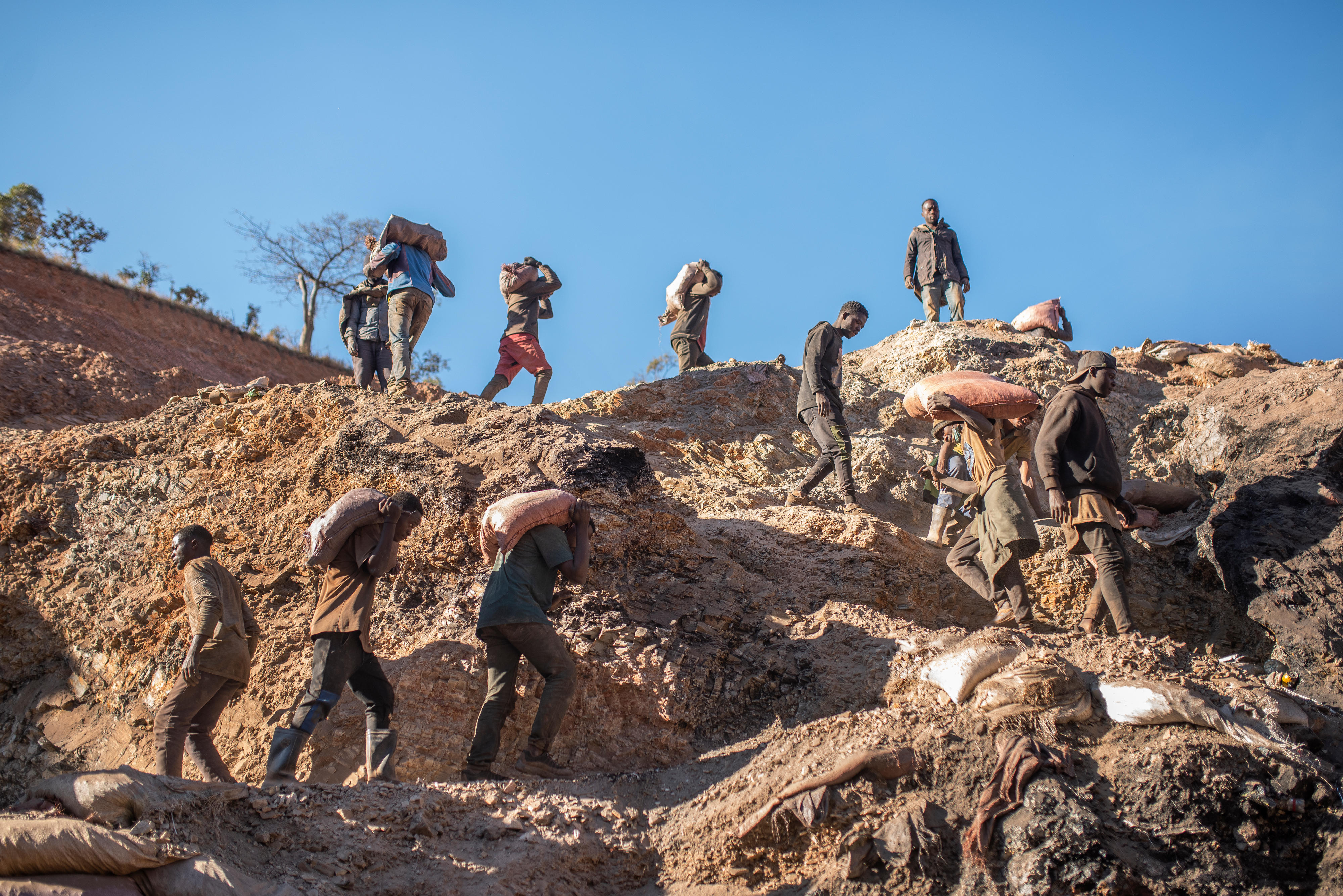 ASM Arbeiter in eine Kobaltmine in der DRC