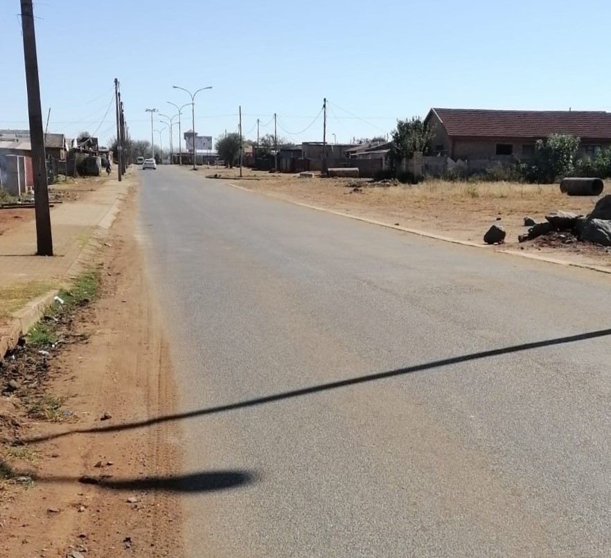 After: Rehabilitated street in Khutsong